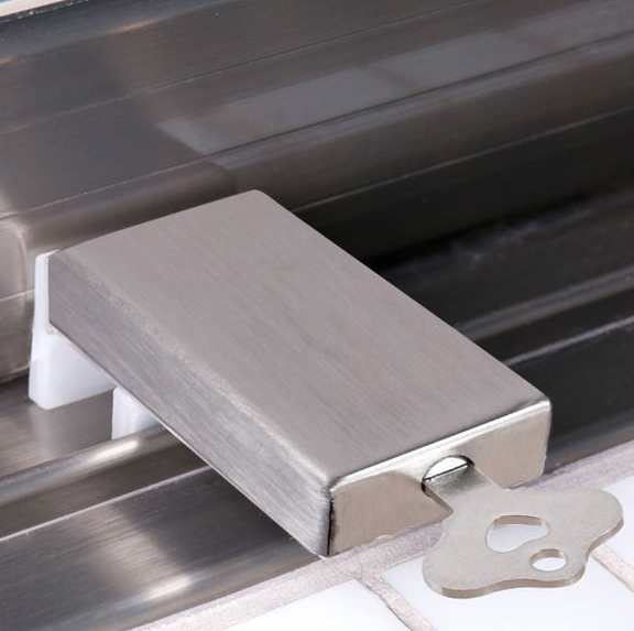 Stainless steel large [slotted spoon]